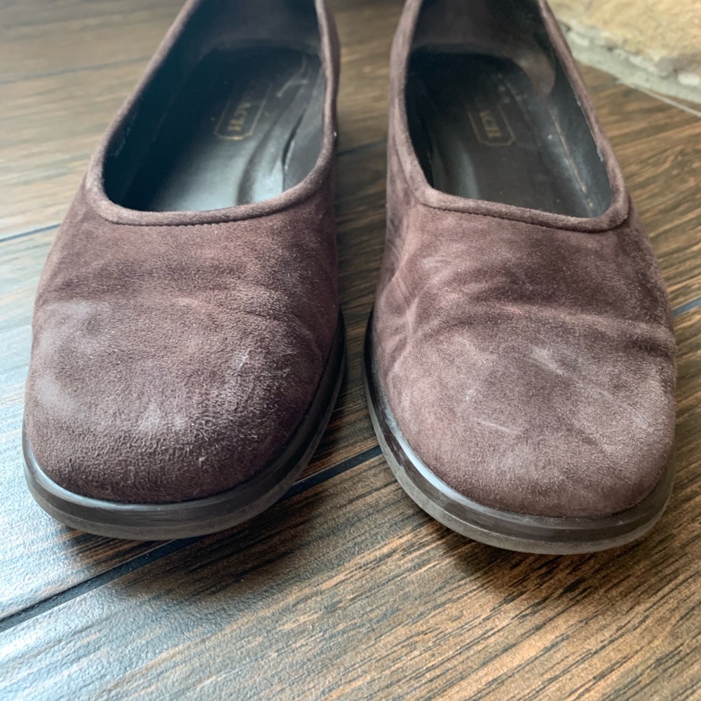 Coach Brown Suede Loafers Sz 8 - Picture 4 of 7